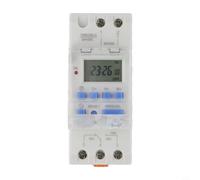 Micpointik Minuteur numérique 24 V AC/DC, relais temporel programmable 16 A avec planificateur hebdomadaire de 7 jours et écran LCD, correction automatique du temps pour l'industrie et la maison, bleu