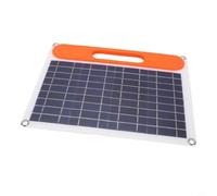 Micpointik Panneau solaire 30 W pliable avec poignée, charge rapide monocristalline, double sortie USB pour camping, randonnée, voyage, portable pour chargeur d'extérieur