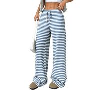 Micpointik Pantalon droit à taille élastique avec cordon de serrage pour | Taille élastique, cordon de serrage réglable, jambe droite, pour un ajustement détendu, facile à porter
