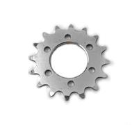 Micpointik Pignon à engrenage fixe 16T en acier pour frein à disque avec emmanchement de 44 mm, chaîne de 1/2" x 1/8", couronne unique argentée pour vélo et vélo électrique