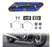 Micpointik Protection contre la chaleur du pot d'échappement | Protection ABS robuste pour Honda & pour silencieux kawasaki, universelle compatible avec de nombreux moteurs en bleu
