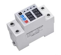 Micpointik Protection de tension réglable avec affichage numérique, protection contre les surtensions et les sous-tensions pour 230 V CA, récupération automatique, 40 A/63 A réglable, montage sur rail