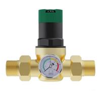 Micpointik Réducteur de pression d'eau en laiton réglable avec filtre à tamis pour robinets ménagers et douches Design robuste contre les fuites 1/2" 3/4" 1" Valve de régulation de pression (1/2)