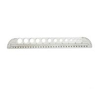 Micpointik Règle en acier inoxydable avec gabarit de cercle, outil de mesure précis pour architectes et étudiants, noir pour échelle non réfléchissante, règle ronde de 150 mm (règle ronde de 300 mm)