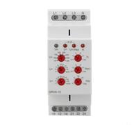Micpointik Relais de surveillance de tension à 3 phases GRV8-10/M265 avec indicateur LED pour protection contre les surtensions/sous-tensions, retard réglable 0,1-10s, montage sur rail à chapeau pour