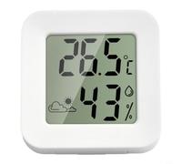 Micpointik Thermo-hygromètre avec symboles météorologiques, boîtier ABS | Affichage LCD clair, valeurs en temps réel, contrôle de la température précis, construction compacte, montage facile