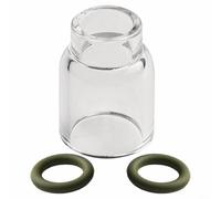 Micpointik TIG Buse de brûleur de soudage en verre transparent pour WP9/17/18/20/26, buse de vision transparente avec joints toriques pour objectif à gaz Stubby, contrôle précis des coutures, 1 pièce
