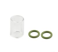 Micpointik TIG Buse de brûleur de soudage en verre transparent pour WP9/17/18/20/26, buse de vision transparente avec joints toriques pour objectif à gaz Stubby, contrôle précis des coutures, 1 pièce