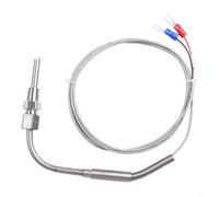 Micpointik Type K Thermocouple EGT Capteur de température pour mesure de la température des gaz d'échappement Moteur 1/8" NPT Filetage avec fermeture à pression réglable 5 mm Diamètre Câble jusqu'à