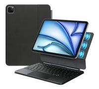MICREAR Etui Clavier pour iPad Pro 12.9 & Air 13 Pouces | Support Magnétique Flottant, Trackpad Multi-Touch, AZERTY, Coque de Protection Premium