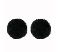 Micro Anti Vent Bonnet Microphone 2 Pièces 0,5cm Noir Furry Windscreen Manchon en Fourrure Pare-Brise Manchon Mic Covers Vent Housse pour Toutes les Cravates Compactes avec Cravate