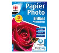 Papier Photo Brillant - 25 Feuilles Papier Photo Professionnelle Brillante, Format A4, 270 g/m², Séchage Rapide, Impressions - 9600 dpi, Compatible Imprimantes Jet d'Encre - Micro Application