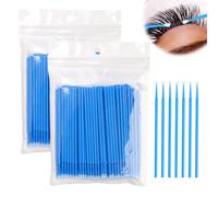 Micro Applicateurs Brosses,200 Pièces Micro Pinceaux Applicateurs Jetables Brosses Cils, pour le Maquillage Les soins Dentaires et Oraux Retouche Peinture Voiture