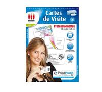 Cartes de visite Professionnelles - 100 cartes mates format 9x5 cm - Technologie Bordnet - 220 g/m²