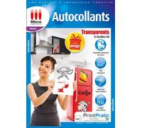 Micro Application AUTOCOLLANTS TRANSPARENTS - Brillant - auto-adhésif - A4 (210 x 297 mm) 8 feuille(s) papier photo