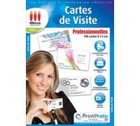 Cartes de visite Professionnelles - 100 cartes mates format 9x5 cm - Technologie Bordnet - 220 g/m²