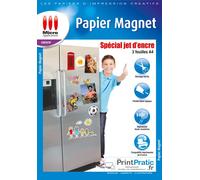 Micro Application - Papier magnétique spécial jet d'encre - A4 - 3 feuilles
