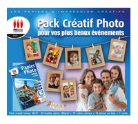 Micro Application Papier photo Pack créatif A3 200g 50 feuilles couleur