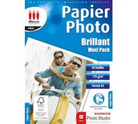 Micro Application - Papier Photo Brillant - Maxi Pack 50 Feuilles Papier Photo Brillant A4, 170 g/m², Séchage Rapide, Impressions - 9600 dpi, Compatible Imprimantes Jet d'Encre