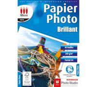 Micro Application - Papier Photo Finition Brillante - Format A4 - Pack Économique - Grammage 200 g/m² - Compatible pour impressions jet d'encre - 40 Feuilles