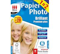 Micro Application Papier photo Premium Plus A4 brillant Pack Maxi 20 feuilles + 20 offertes