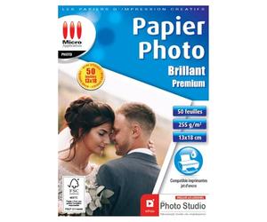 Micro Application - Papier Photo Premium - 13x18 cm - 50 Feuilles - Qualité Labo Pro pour Portraits, Photos de Famille, Cartes de Vœux - Fabriqué en France - Idéal Tirages Haute Définition