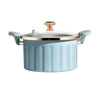 Micro autocuiseur en émail anti-adhésif avec couvercle, joint en silicone, valve anti-déversement, design Push Pull Lock