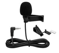 Micro Autoradio 3,5 mm Externe avec Clip, Câble 3 m, Micro Voiture | Prise jack 3,5 mm, son clair, fixation facile, compatible systèmes audio voiture et appareils avec entrée microphone