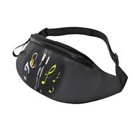 Micro avec notes de musique imprimé unisexe sac banane sac banane sacs de voyage course à pied festivals mode pack