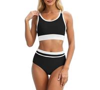 Micro Bikini Extreme Maillot De Bain Femme 2 Pieces Shorty Push Up Short Long Microkini Piece Taille Haute Ensembles Haut Dos Nu Brésilien Deux Pièces pour Ensemble Pole Dance Natation Bandeau