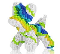 Micro blocs de construction pour chien, jouet pour chien en ballon compatible avec Lego, jouet de construction pour animaux de compagnie teckel, 1000 pièces, 7,6 x 15,2 x 19,1 cm, modèle de décoration