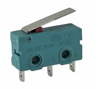 Micro bouton 3 broches 250 V 5 A 2 positions ON/ON Interrupteur de fin de course avec bras de levier Interrupteur à bascule Micro interrupteur tactile pour mécanique, appareils électroniques