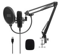August REC100 Microphone Condensateur USB Cardioïde avec Bras Articulé