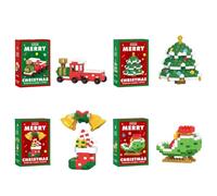 Micro Building Blocks Santa Claus Reindeer Puzzle Assembly Brique Modèle 3D Mini Building Block Figures for Gift Boys Girls
