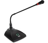 Micro Bureau à Col de Cygne avec Fil - Micro à Condensateur Vocal Monté sur Tableavec Filtre Anti-Pop - Cordon Audio XLR 6,35 mm - pour Karaoké, Conférence,Enregistrement Audio en Studio (Noir)