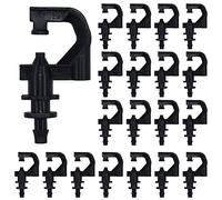 Micro-buse rotative à 360 °, pulvérisateur d'arrosage à buse d'atomisation à crochet inversé automatique en PP 4/7 mm, adapté à l'irrigation de jardin, système d'irrigation agricole ( Color : 20PCS )