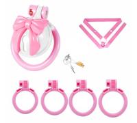 Micro Cage De Chasteté Papillon Cage Chasteté Homme Courte Chastity Cage,B+belt