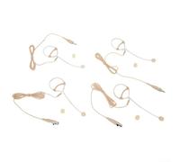 Micro casque beige à crochet auriculaire, prise jack 3,5 mm, XLR 3 broches, XLR 4 broches, microphone à condensateur omnidirectionnel, microphone de scène, micro auriculaire léger (D)