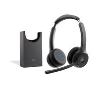 Cisco Casque Headset 722 sans fil double écoute Socle de charge + adaptateur USB‑A Noir carbone
