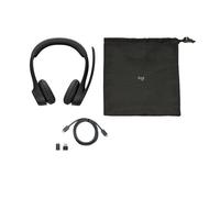 Logitech Zone 305 - Micro-casque - sur-oreille - Bluetooth - sans fil - USB-C via un adaptateur Bluetooth - isolation acoustique - Certifié pour Microsoft Teams, Works With Chromebook Certified