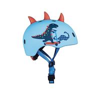 Micro | Casque Dinosaure 3D | Enfants | Finition Mate | Boucle Magnétique/Lumière LED intégrée | 2-5 Ans | Taille M