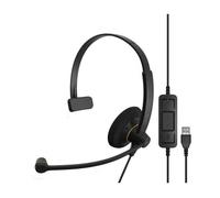 Micro-casque EPOS SENNHEISER IMPACT SC 30 USB ML - Sur-oreille - Filaire - Noir avec des reflets orange