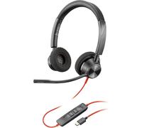 Micro-Casque Filaire Blackwire 3320 ¿ Perche De Microphone Flexible ¿ Stéréo Hi-Fi-Connexion À Un Pc/Mac Via Usb-C Ou Usb-A-Certifié Pour Microsoft Teams