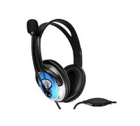 LinQ Micro-casque filaire double jack 3,5 mm avec télécommande volume Noir