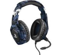 Trust Gaming Casque Gamer PS4 et PS5 avec Licence Officielle pour PlayStation GXT 488 Forze-B - avec Microphone Flexible Repliable, Coupure du Micro et Réglage du Volume sur Fil - Bleu