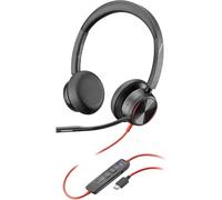 Micro-casque filaire haut de gamme Poly Blackwire 8225 - Annulation active du bruit - Son binaural hi-fi - Connexion à un PC/Mac - Certifié Microsoft Teams
