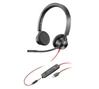 Micro-casque filaire Poly Blackwire 3325 - Perche de microphone flexible - Son stéréo hi-fi - PC/Mac/téléphone portable - Certifié pour Microsoft Teams