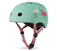 Micro | Casque Flamant | Enfants | Finition Mate | Boucle Magnétique/Lumière LED intégrée | 2-5 Ans | Taille S