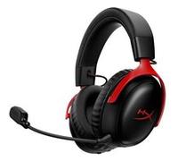 HyperX Cloud III S - Casque de Jeu sans Fil multiplateforme 2,4 GHz Bluetooth - Autonomie jusqu'à 120 Heures - 2,4 GHz - Pilote d'inclinaison de 53 mm - Microphone Amovible de 10 mm - Noir et Rouge