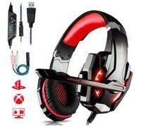 Micro Casque Gaming PS4, Casque Gaming Switch avec Micro Anti Bruit Casque Gamer Xbox One Filaire LED Lampe Stéréo Bass Microphone Réglable avec Micro 3.5mm Jack pour PC/Mac/Ordinateur/Laptop G
